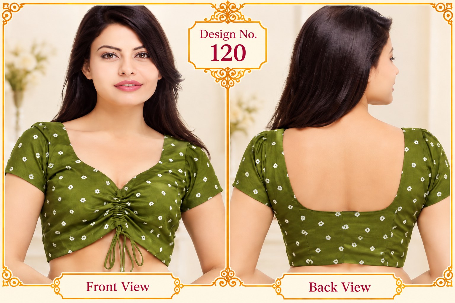 Ruched Front Square Neck
