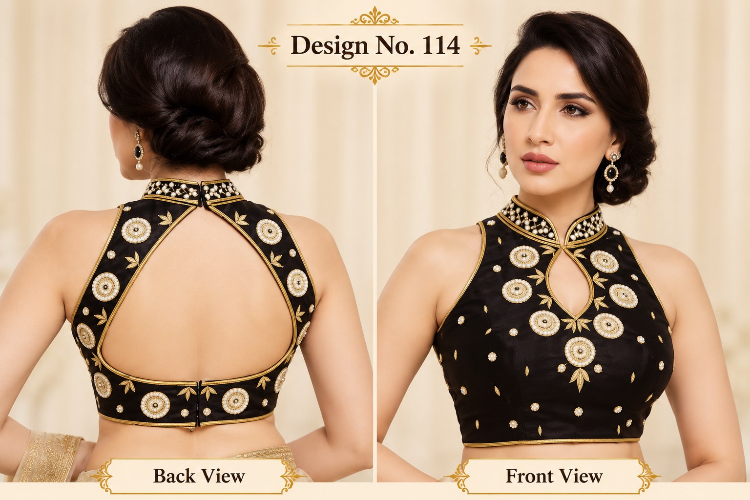 Keyhole Halter Embroidered