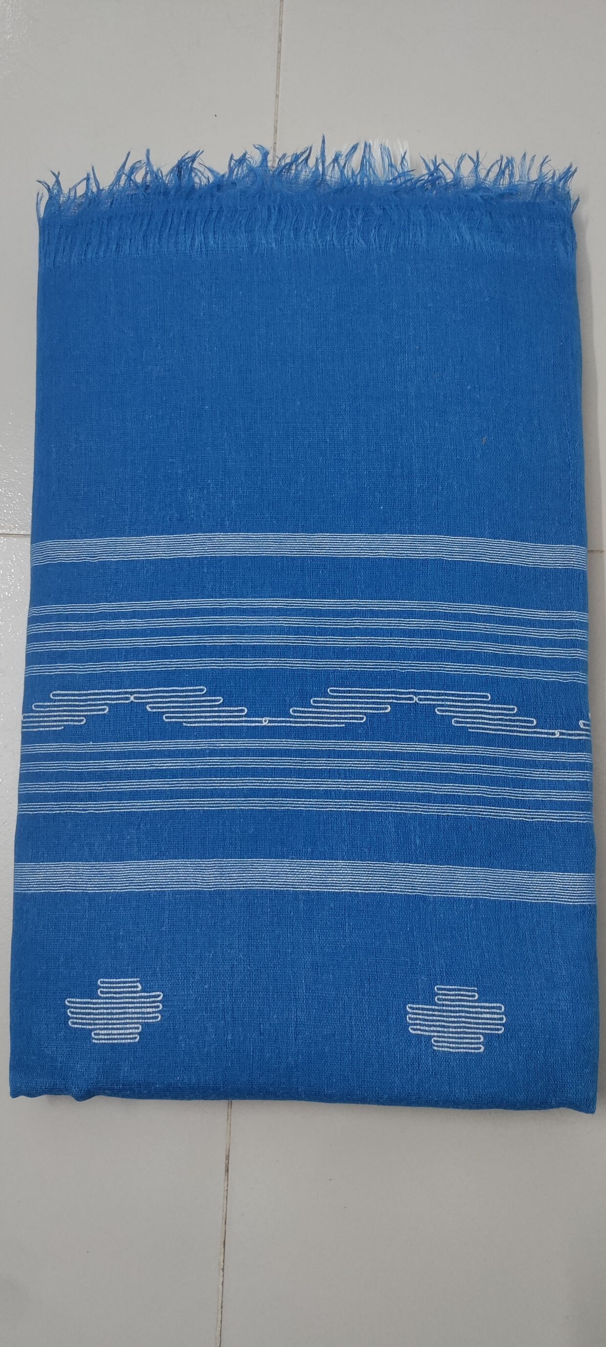 Sky Royal Blue Monipuri Saree