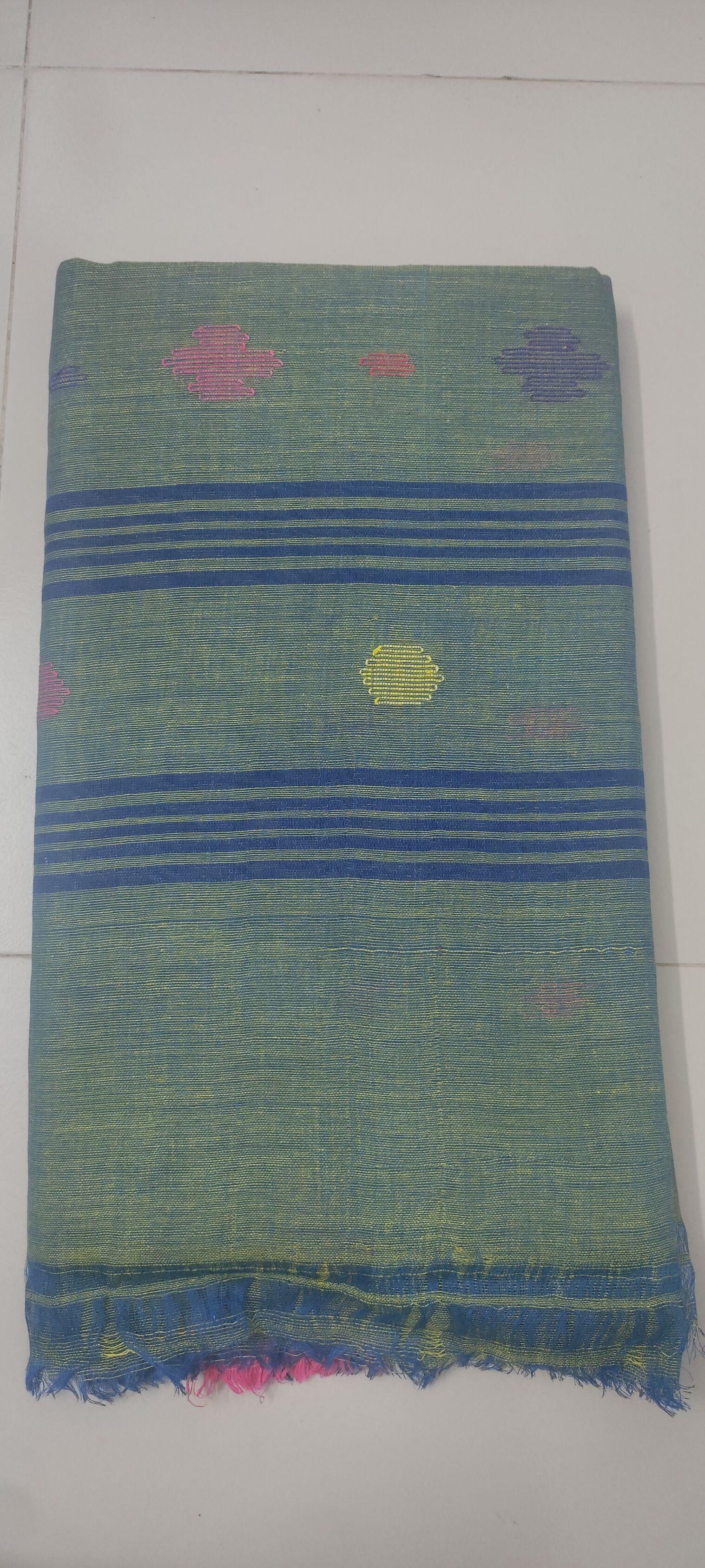 Sea Green Monipuri Saree
