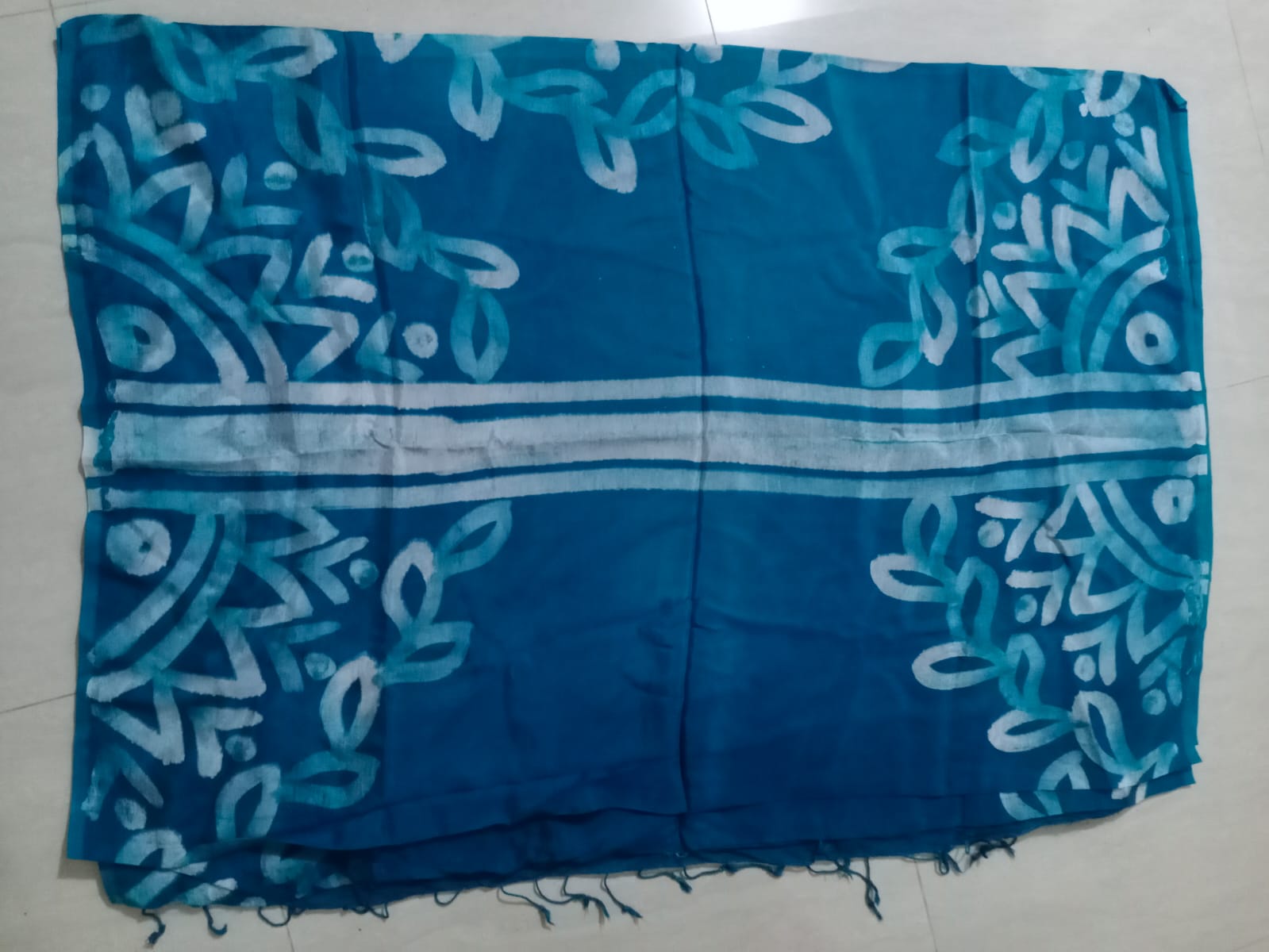 Ocean Bloom Saree