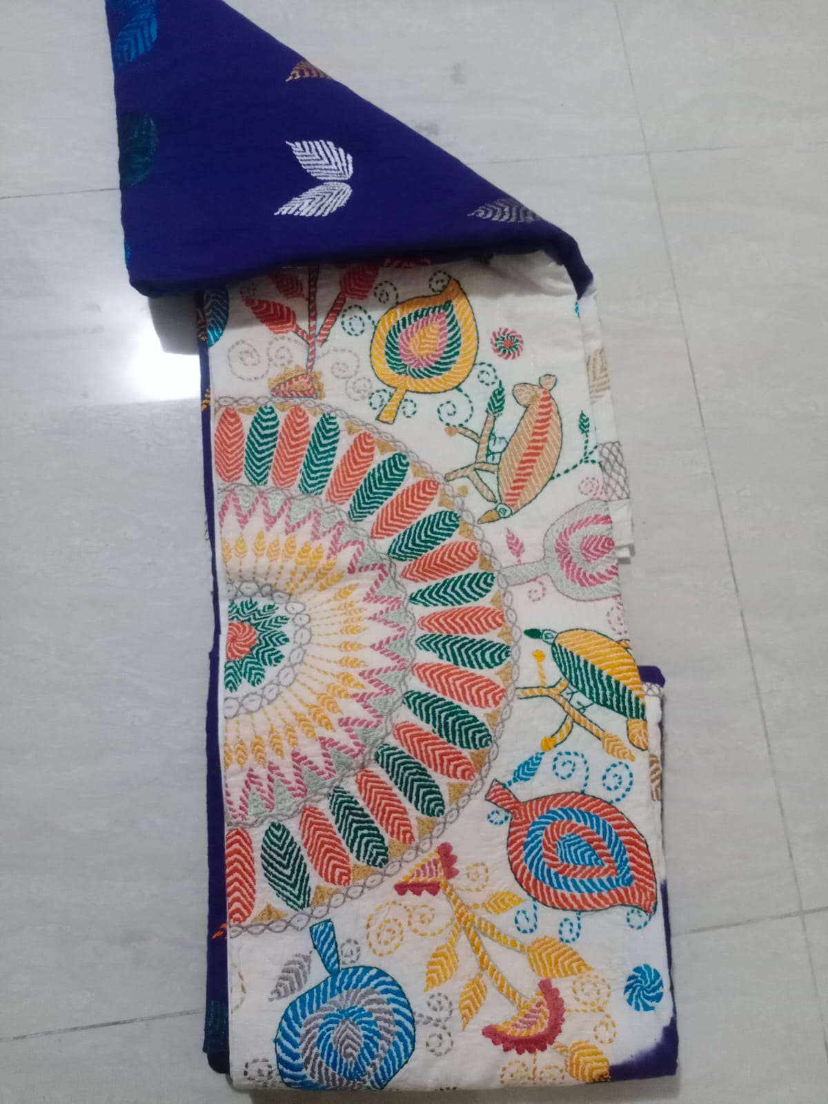 Indigo Blossom Nakshi Kantha