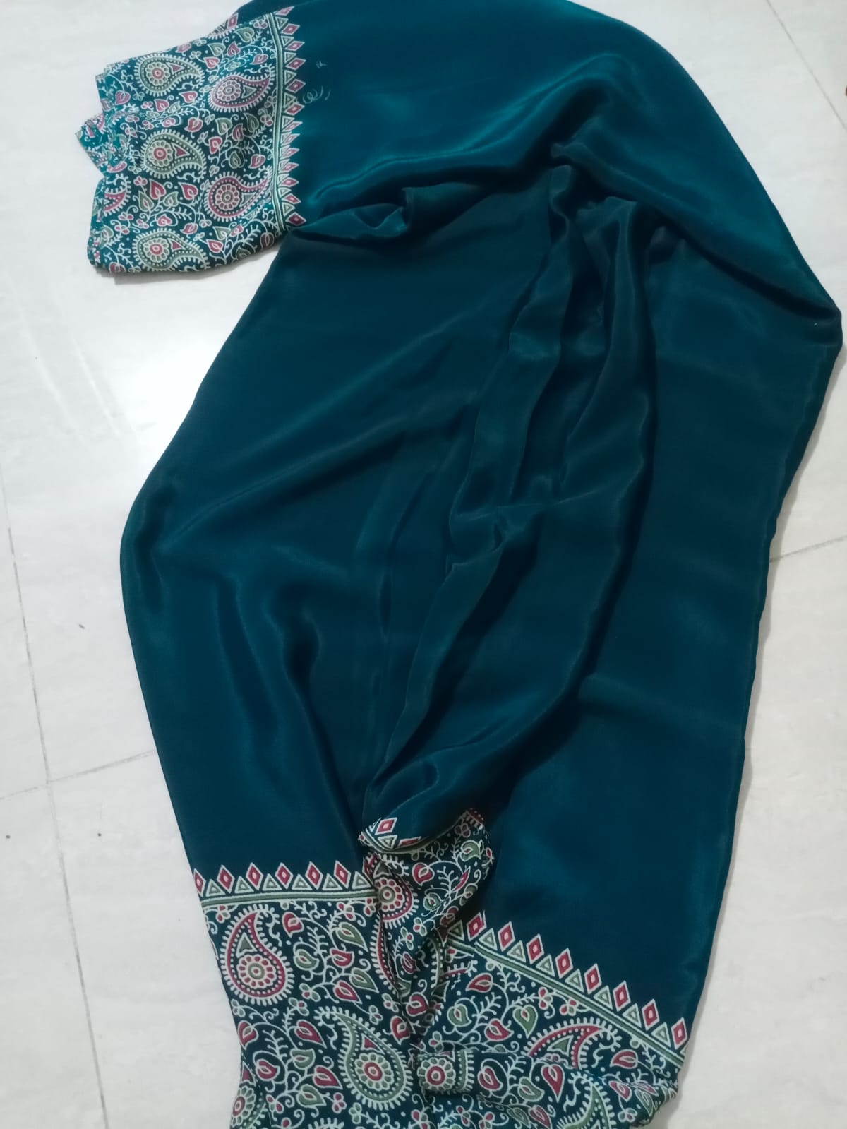 Emerald Paisley Saree