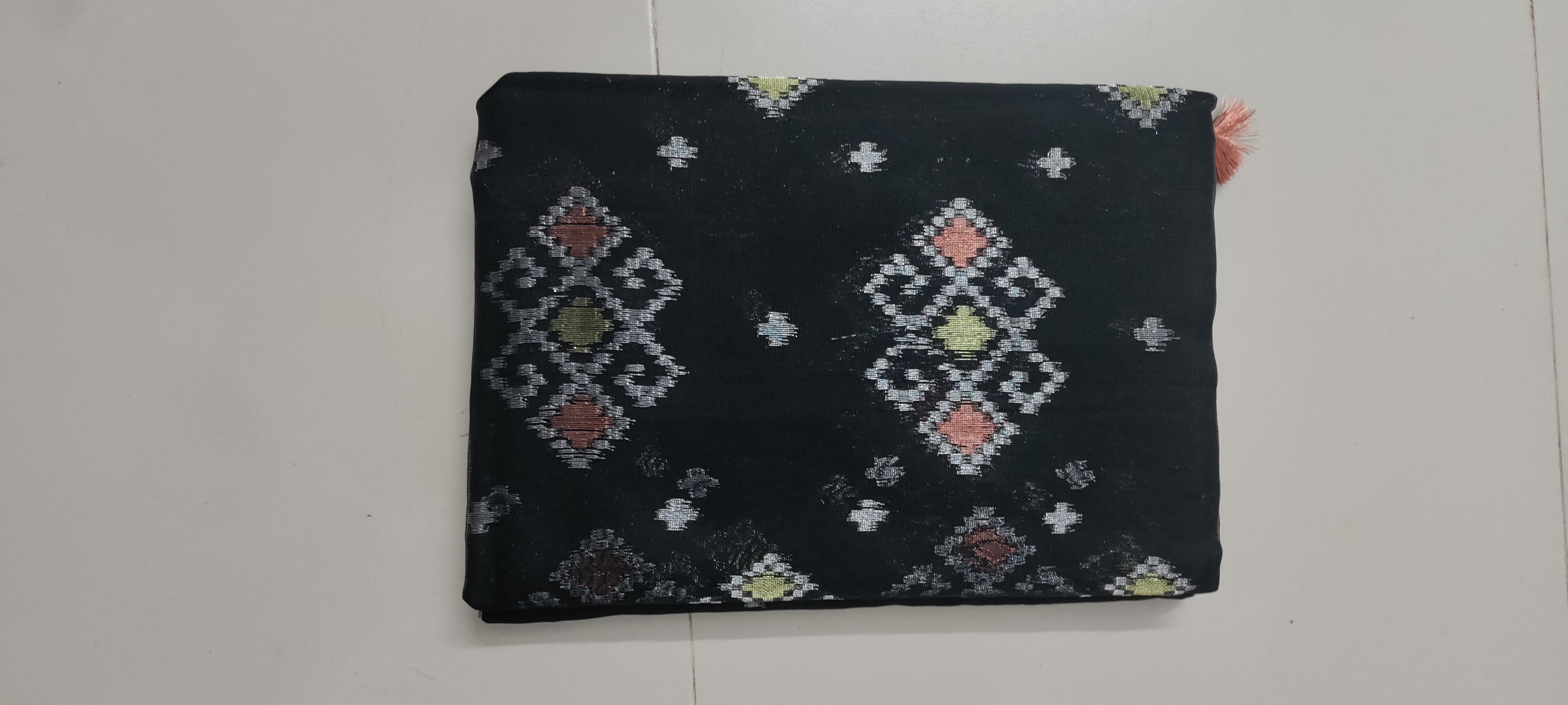 Charcoal Black Jamdani Saree