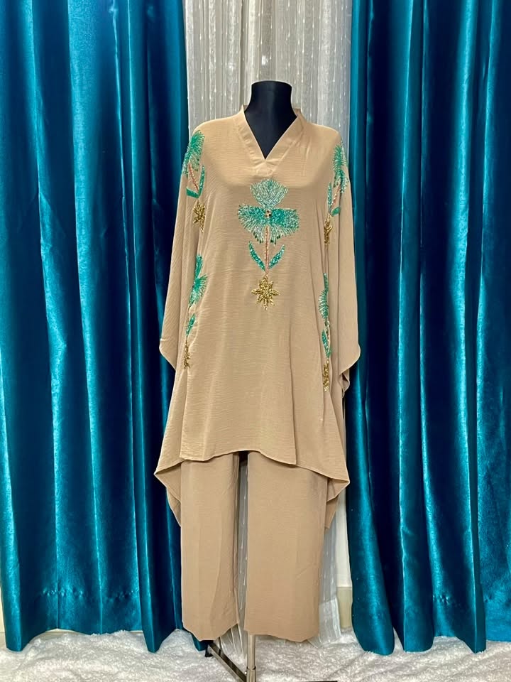 Champagne Beige Designer Kaftan Style